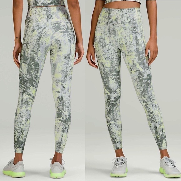 Lululemon Wunder Train High Rise Tight Pockets 25" Cinder Grain Smoked Spruce 6 - Picture 1 of 13